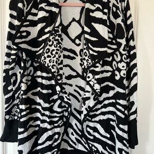 Neiman Marcus Animal Pattern Cardigan